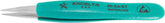 Excelta 00-SA-ET Neverust Ergo-Tweez Cushion Grip Tweezers With Straight Strong Tips