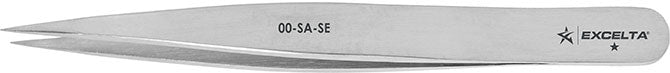 Excelta 00-SA-SE Stainless Steel Anti-magnetic Tweezers, 4-1/2"