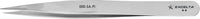 Excelta 000-SA-PI Straight Strong Two Star 4.5" Stainless/Anti-Magnetic Tweezer With Radius Edges