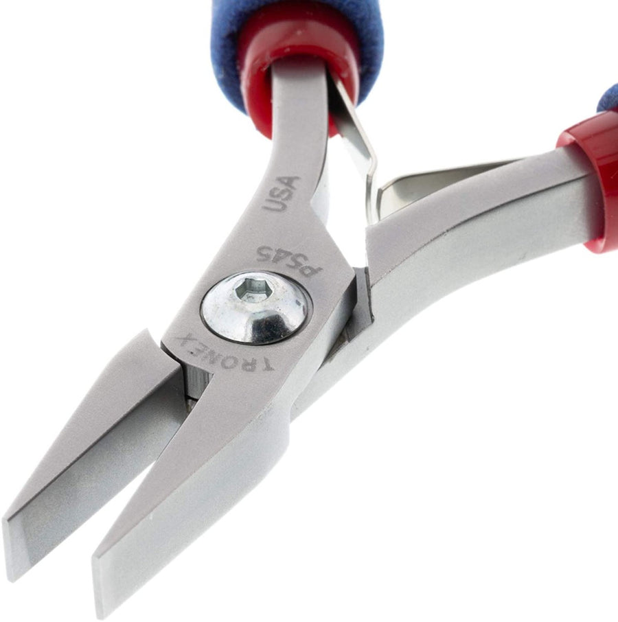 Tronex P545 Flat Nose Pliers with Short, Smooth Jaw & Wide Tips, 5.00" OAL