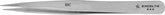 Excelta 00C 3-Star Straight Strong Semi-Fine Point Tweezer, 4.25"