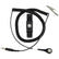 Desco 04549 Trustat Ergoclean  Wrist Strap Kit with 12' Coil Cord, 4mm Snap, Black