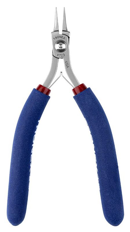 Tronex P723 Needle Nose Pliers with Short Smooth Jaw Long Ergonomic Handles 5.90" OAL