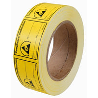 Desco 06711 Compliance Verification Label Reaching Hand Reusable Label, 1-1/2 x 2", 1000 per Roll