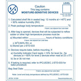 Desco 06736 JEDEC Moisture Sensitive Caution Label 100/Roll