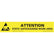 Desco 06751 Attention Static Work Area Bench Sign, 1" x 6"