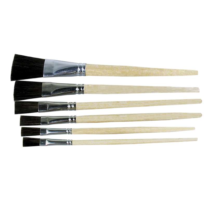 Gordon 0689-00025 Chemical Resistant Ox Hair Flat Brush, 1/4”