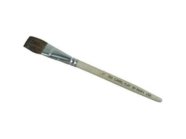 Gordon Brush 0790-00050 Artist Brush, Flat, Anti-Static, Camel/Wood, Sz:1/2"Trim: 5/8", OAL 7-3/8",ESD,790 Series