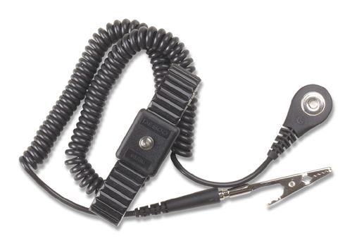 Desco 09088 Premium Adjustable Metal Wrist Strap, 6 ft Coil Cord