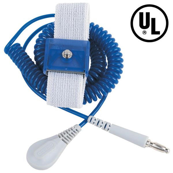 Desco 09100 Single Conductor Adjustable Fabric Wrist Strap