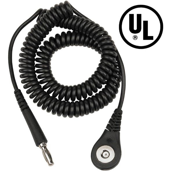 Desco 09180 Single Conductor Coil Cord For MagSnap Wrist Straps