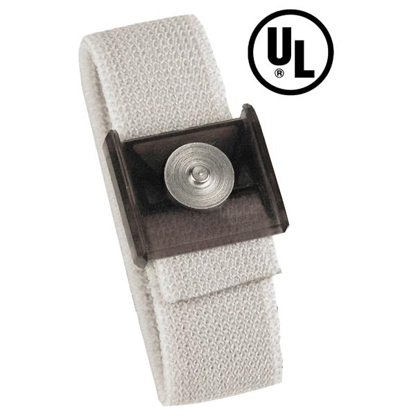 Desco 09183 Single Conductor Adjustable Fabric Wrist Strap, MagSnap