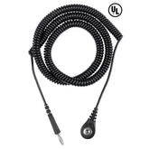 Desco 09680 Single Conductor Coil Cord Straight, 12 ft, 4mm Snap