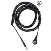 Desco 09682 Single Conductor Coil Cord, 4mm Snap