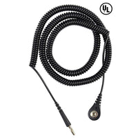 Desco 09682 Single Conductor Coil Cord, 4mm Snap