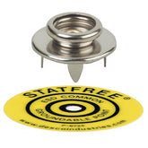 Desco 09863 Pronged 10mm Push and Clinch Socket Snap with Common Ground Point Symbol Label