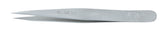 Excelta 0C-SA-PI 2-Star Stainless Steel Short Fine Point Tweezers, 3-1/2"