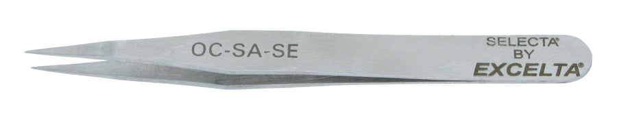Excelta 0C-SA-SE Stainless Steel Anti-magnetic Tweezers, 1-Star, 3-1/2"