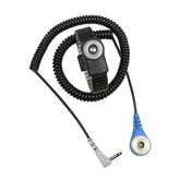 Desco 19904 Dual Conductor MagSnap Wrist Strap, 12 ft Coil Cord