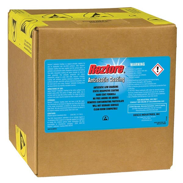 Desco 10418 Reztore Antistatic Coating, 2.5 Gallon Box