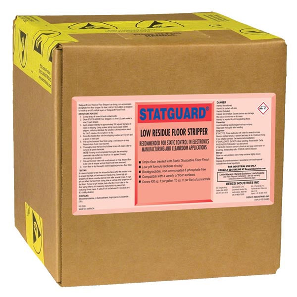 Desco 10442 Statguard Floor Stripper, 5 Gallon Box