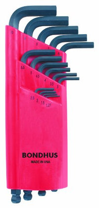 Bondhus 10995 Ball End Hex L-Wrenches Set, 1.27 - 10 mm, 15 Pc