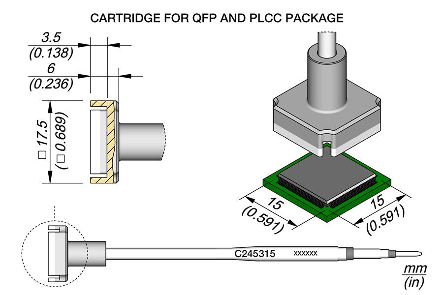 JBC C245315 QFP Solder Tip Cartridge