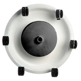 O.C. White 11469 Heavy Duty Roll Around Base Assembly for Magnifiers Shadow White