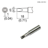 HAKKO T19-D5 Conical Chisel Solder Tip for FX601 Iron, 5.0mm