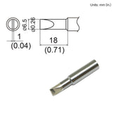 HAKKO T19-D65 Beveled Conical Solder Tip for FX61 Iron, 6.5mm