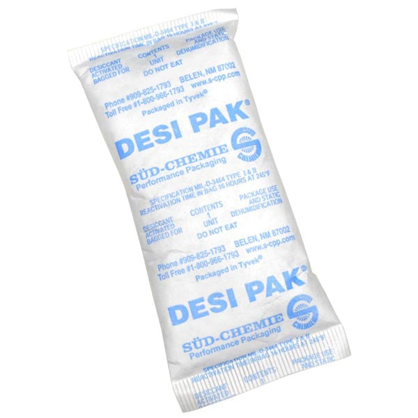 Desco 13844 Desi-Pak Tyvek Desiccant Pack 1 Unit, 4 in x 2 in, 300/pk