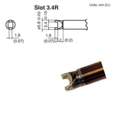 Hakko T15-R34 Slot Soldering Tip, 3.4mm x 1.8mm