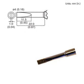 Hakko T15-DL4 Chisel Soldering Tip, 4mm x 22mm