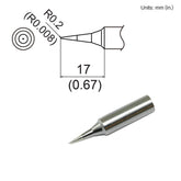 HAKKO T19-I Sharp Conical Solder Tip For FX-601 Iron, 0.2MM