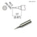 HAKKO T19-I Sharp Conical Solder Tip For FX-601 Iron, 0.2MM