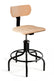 Bevco 1502/5 Maple Plywood Chair, Black Tubular Steel Base, 22-27" H, Plywood Series