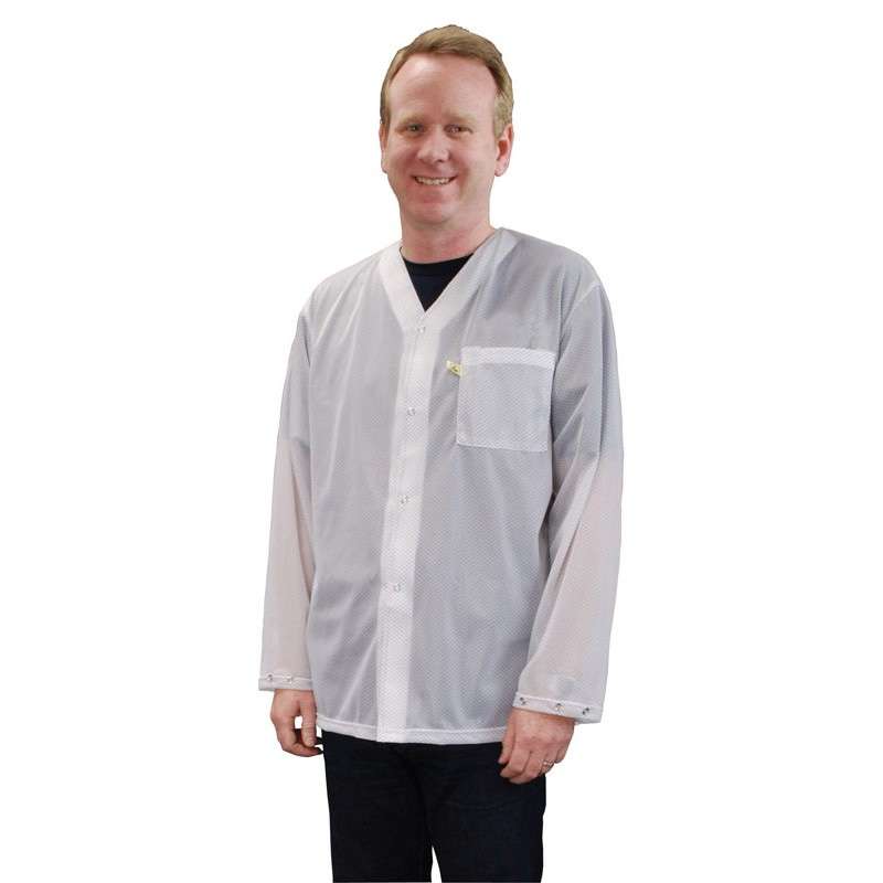 Desco 04652 Trustat Jacket With Snaps, No Collar & One Pocket, Medium