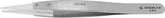 Excelta 159D-RTW 3-Star Resistant Stainless Steel Tweezer with Replaceable Flat Delrin Tip, 5"