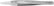 Excelta 159D-RTW 3-Star Resistant Stainless Steel Tweezer with Replaceable Flat Delrin Tip, 5"