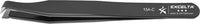 Excelta 15A-C Coated Carbon Steel Cutting Tweezer with Angulated Head & Sharp Points, 4-1/2"