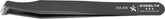 Excelta 15A-SW Carbon Steel Swiss Radius Edge Cutting Tweezers With 70° Angulated Head And Flat Blades, 4.5"