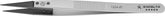 Excelta 162A-RT Tweezer - Straight - Soft Tip - Five Star 5" Black Peek Replaceable .020" Tip