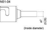 HAKKO N51-04 Single Hot Air Nozzle [7.0mm]