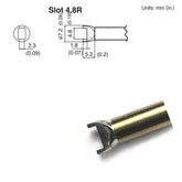 Hakko T15-R48 Slot Soldering Tip, 4.8mm x 2.3mm
