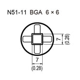 Hakko N51-11 BGA Hot Air Nozzle 6mmx6mm