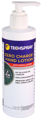 Techspray 1702-8FP Zero Charge Anti-Static Hand Lotion, 8 oz