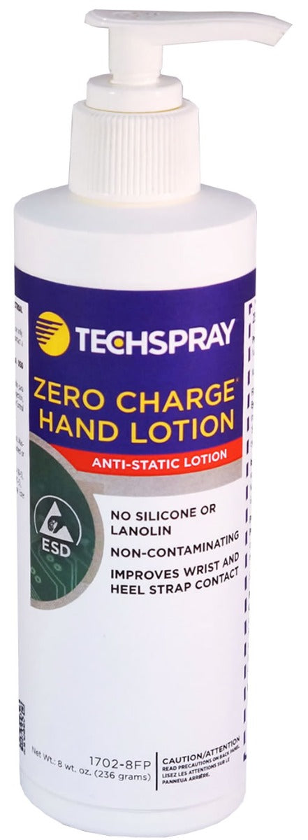 Techspray 1702-8FP Zero Charge Anti-Static Hand Lotion, 8 oz