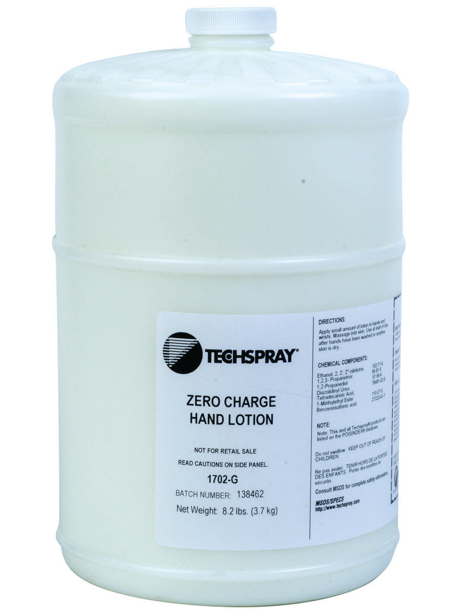 Techspray 1702-G Zero Charge Anti-Static Hand Lotion, 1Gallon