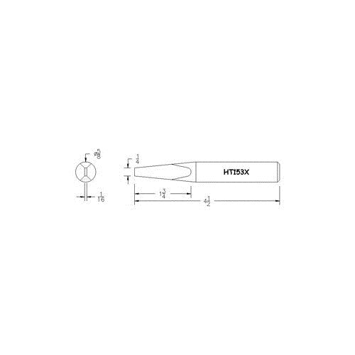 Hexacon HT153X 5/8 Semi- Chisel Soldering Tip