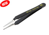 Aven 18049ARS Tweezers, Artiss 2A-SA, Straight Flat, Blunt Flat, Stainless Steel, 4.5"